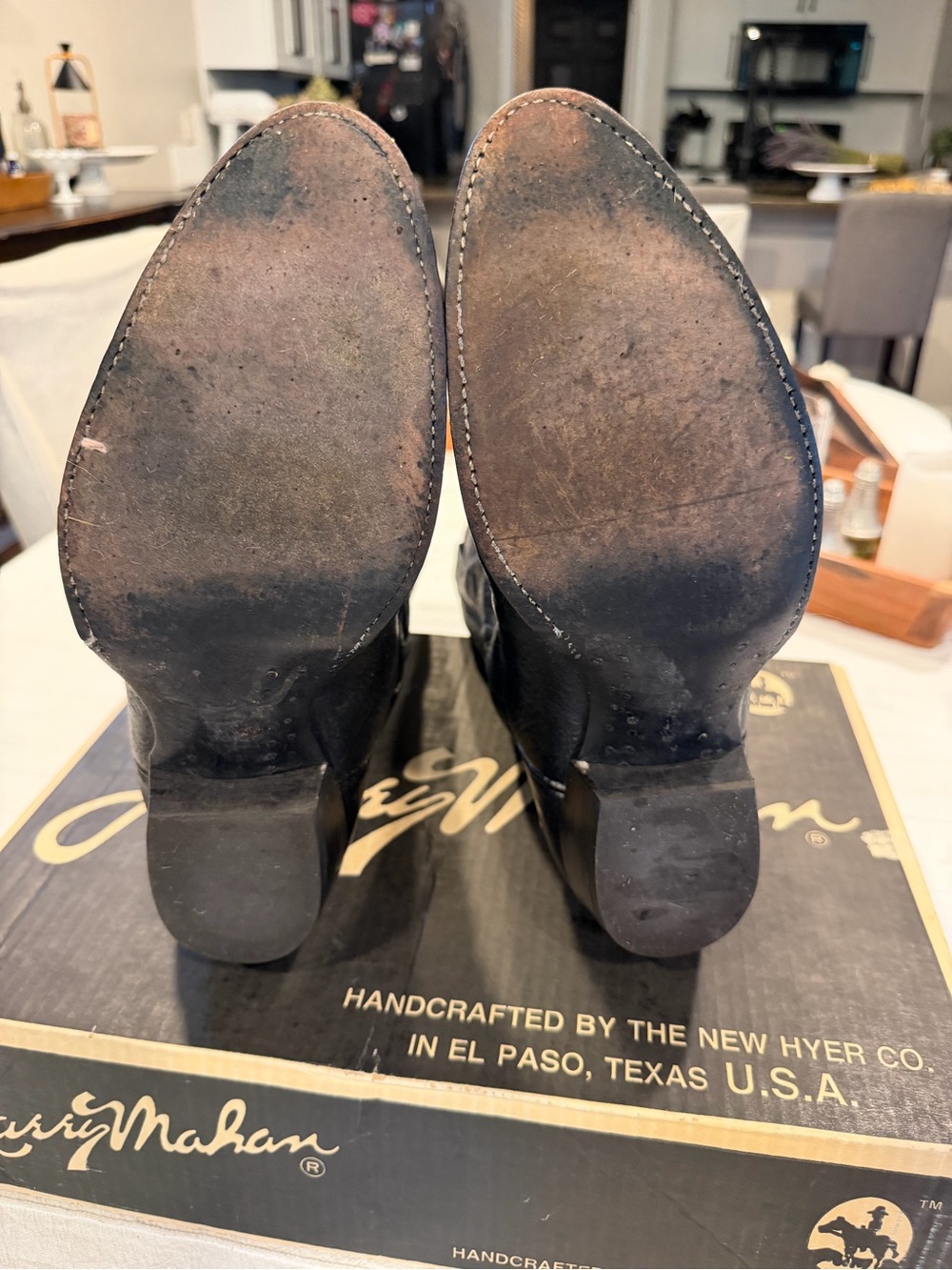 Vintage Elk Leather Larry Mahan Western Boots 12D - Picture 6 of 7